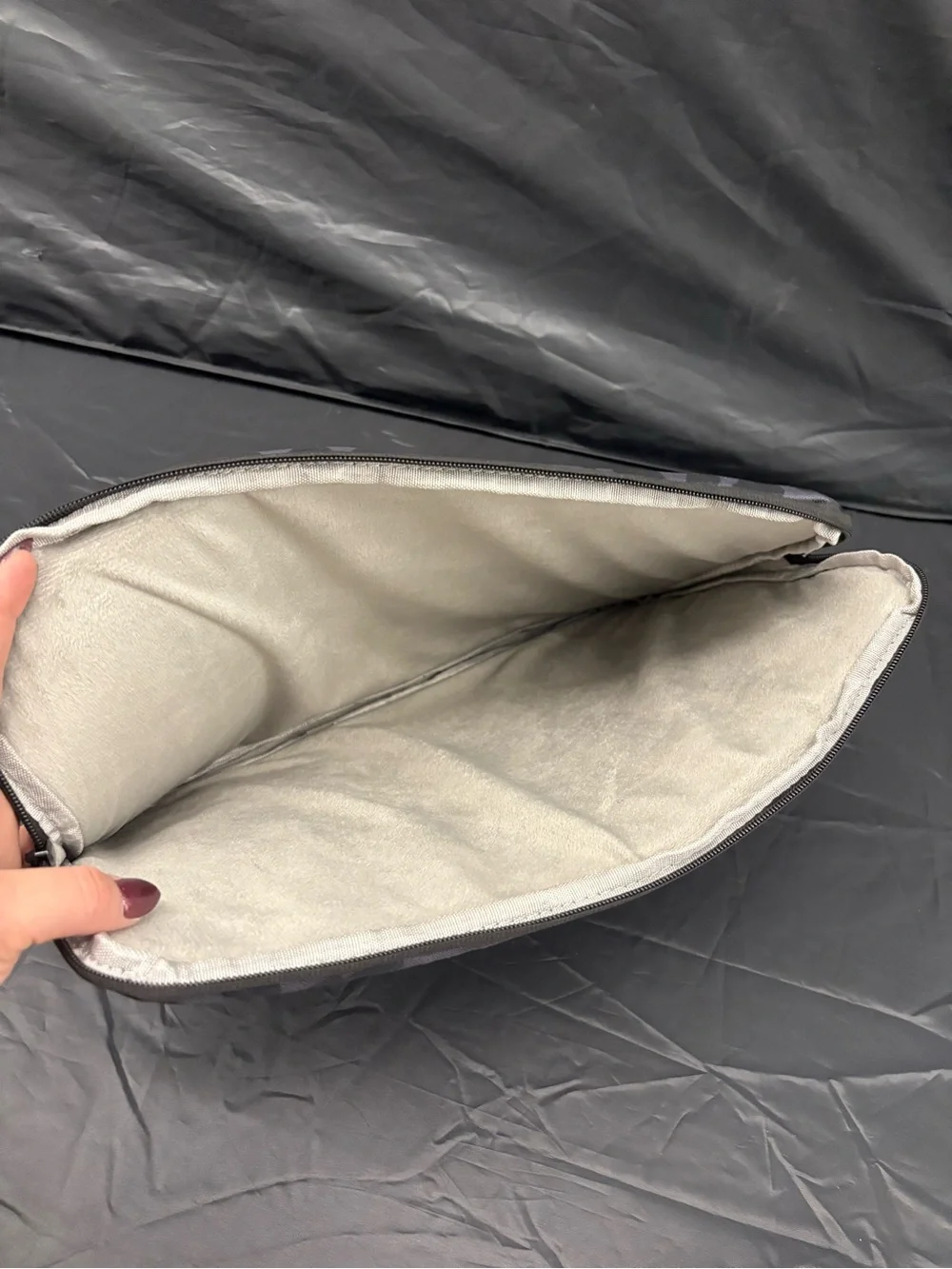 Leopard Print Laptop Sleeve in Gray